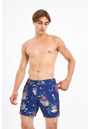 John Frank All Over Erkek Mayo Şort Jfssswl82-reefs Lacivert