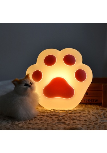 Wezone Pembe Kedi Ayak İçi Silikon Gece Lambası - Usb Şarjlı, Mıknatıslı, Odalar İçin Uyku Arkadaşı, 0.45w, Çocuk Hediyesi Diğer