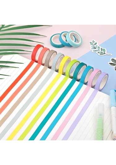 Lemestar Ofis Çalışması Kolaylaştırıcı 40 Renkli Renkli Bant Seti - Dayanıklı Malzeme İle Ofis Kullanıma Uygun