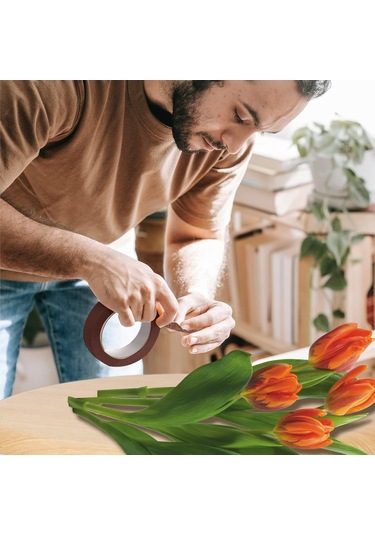 Roco Paper Çiçek Bandı Kahverengi 12 Rulo 1 Cm X 35 M