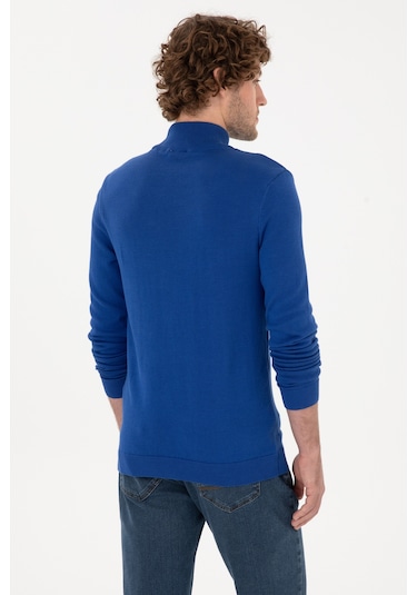 U.s. Polo Assn. Erkek Saks Kazak /triko 50288887-vr045 Saks Mavi