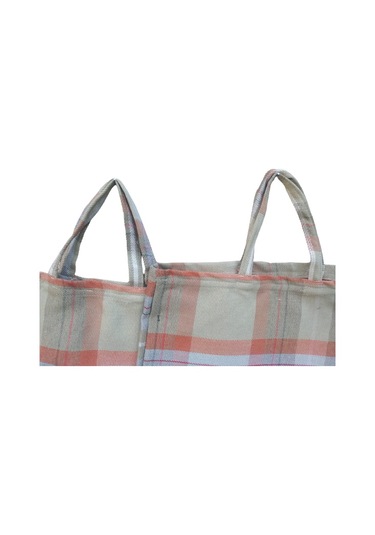 PAZAR ÇANTA 2 Adet Döşemelik Model Kumaş 30 kg Taşıma Kapasite Kahve yollu Kutuda sevk  El Yapım