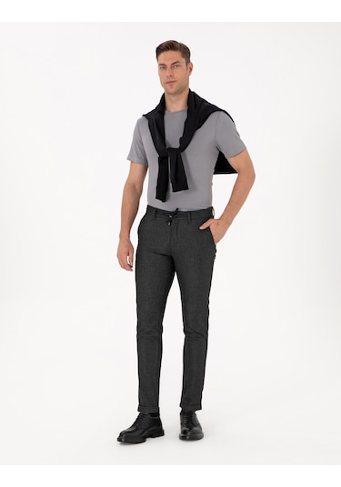 Pierre Cardin Erkek Gri Tişört 50308037-vr024 Gri