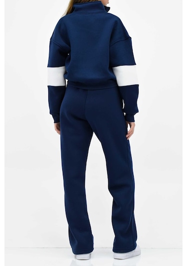 Garnili Eşofman Takımı Lacivert-beyaz Lacivert