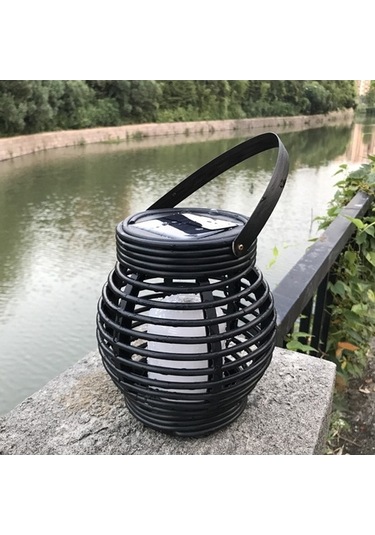 Pazly Sepet Rattan Masa Led Lambası Lambası Lambası Kafes Güneş Dokuma Cbtx Bahçe Aydınlatma Asılı Alev Açık 51 Kf