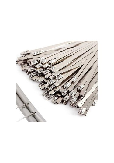 Synodicmonth 200 Adet Metal Kablo Bağları, Paslanmaz Çelik Kablo Bağları, Tel Sabitleme Tokalı Deniz Kablo Bağları, Fotovoltaik Güç Kablo Bağları