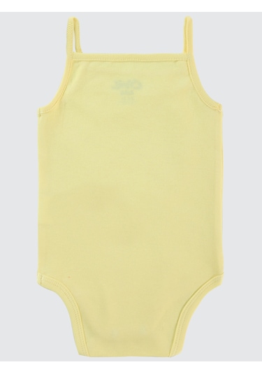 Civil Baby Kız Bebek Çıtçıtlı Badi 3-9 Ay Sarı