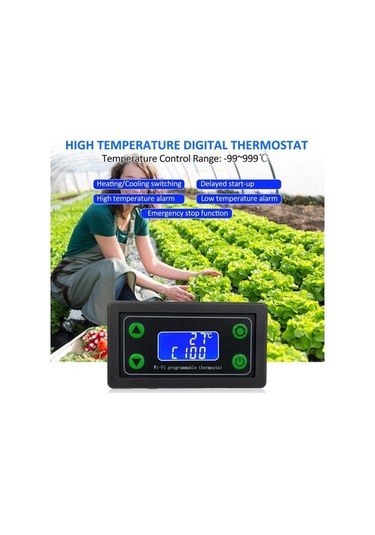 Novahub Zfx-wt01 Wıfı Dijital Termostat K Tipi Termokupl Yüksek Sıcaklık Kontrol Cihazı -99 999