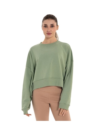Inguz Oversize Sweatshirt Su Yeşili