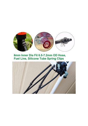 Suofeng 150 Adet Çift Tel Yaylı Boru Klembi, Çelik Malzeme, 5-14mm 10 Farklı Boyut, Dayanıklı Ve Korozyona Dirençli, Tarım Ve Sanayi Uygulamaları İçin