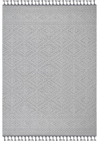 Otantik Modern Salon Ve Oturma Odası Halısı - Krem Gri Krem