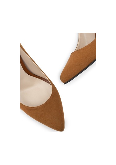 Deery Taba Rengi Süet Kadın Stiletto Taba