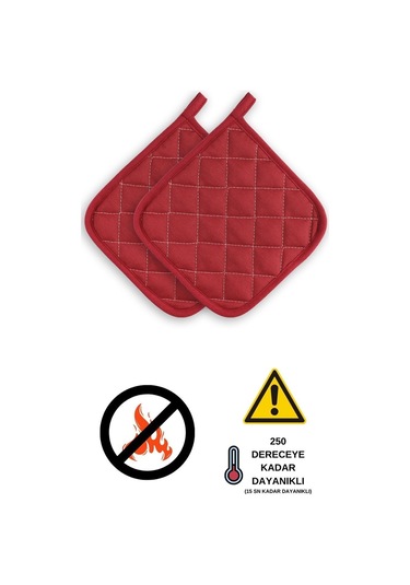 Yanmaz, Isıya Dayanıklı Fırın Tutacağı 2 Tutacak Vişne