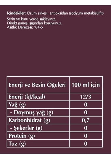 Fersan Üzüm Sirkesi 500 Ml Pet