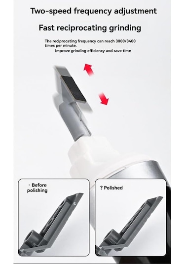 Vkemall Mini Elektrikli Piston Tipi Taşlama Parlatma Kalemi - Küçük Boy Taşlama Delme Aleti - El İşleri Dıy Araç Seti 1 Makine + 8 Uç