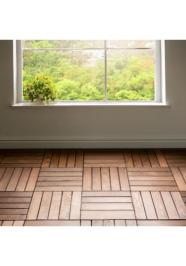 Pafu Sunsoe Dişbudak Ağacı Balkon Bahçe Ahşap Yer Döşemesi Karo Deck 30x30 Cm - 1 Adet 0,09m2