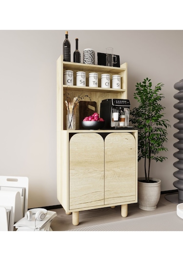 Parma 2 Kapaklı Mutfak Dolap, Kahve Köşesi, Çok Amaçlı Dolap Safir