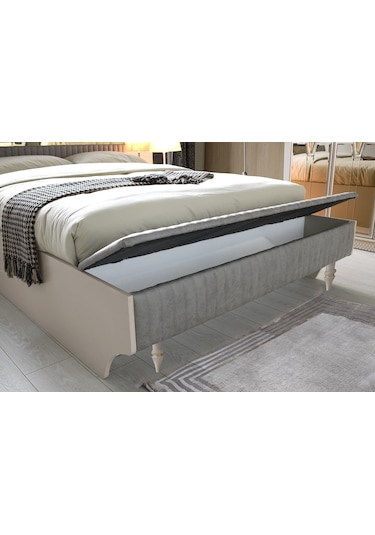 Marsilya Bazalı Karyola Ve Başucu-bench'li +2 Adet Komodin 160 x 200 CM