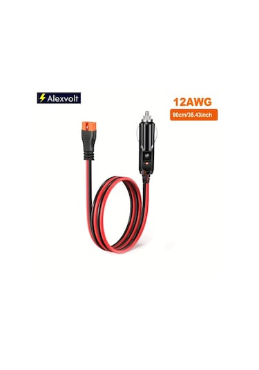 Xuweiwei 1.8m/6ft 12awg Sigara Çakmağı Erkek Xt60ı Dişi Bağlantı Kablosu Mat Kaplama Batarya Şarj Cihazı Uyumlu