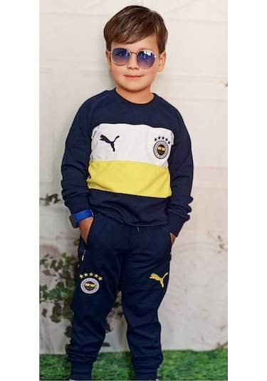 Fenerbahçe Bisiklet Yaka Çocuk Taraftar Eşofman Takım Lacivert