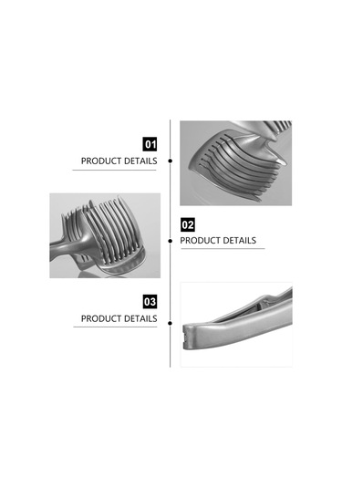 Domates Dilimleyici Sebze Kesici Yuvarlak Limon Yumurta Dilimleme Aleti Çok Amaçlı El Tipi Meyve Maşaları Soğan Tutucu 304 Paslanmaz Çelik