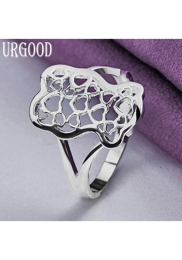 925 Ayar Gümüş Moda Desen Yüzük Güzel Hediye Düğün Takı 9