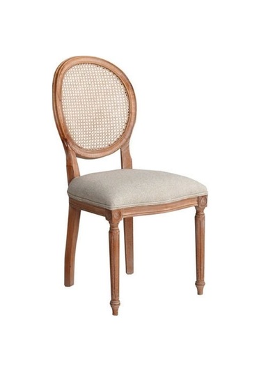 Madalyon Hazeranlı Ahşap Klasik Sandalye Natürel