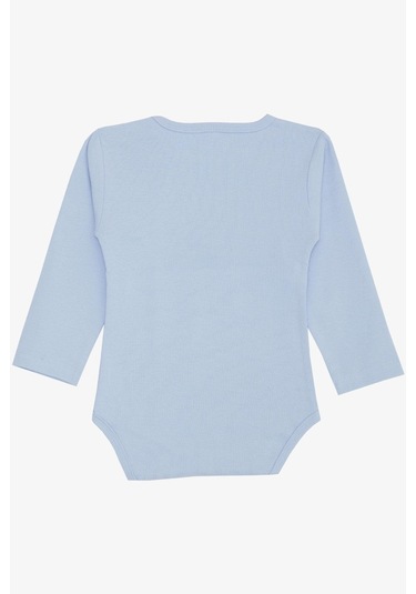Breeze Erkek Bebek Çıtçıtlı Zıbın Body Şoför Timsahcık Baskılı 9 Ay-3 Yaş, Açık Mavi Açık Mavi