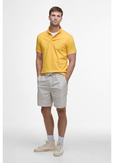 Barbour Active Tailored Fit Polo Yaka Ye51 Yellow Ye51 Yellow