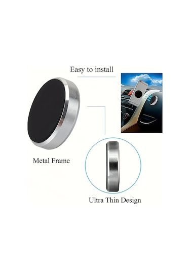 Dashanshop Altın Mini Manyetik Araç Telefon Tutucu - Alüminyum Alaşım Pano Ve Havalandırma Montajı