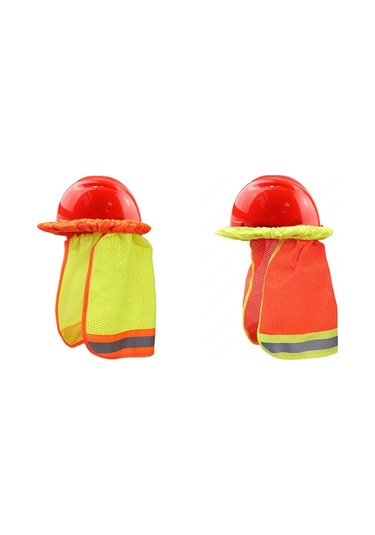 Ah-004 Yaz Güneş Koruyucu Kask Şapkasız Nefes Yansıtıcı Kapak Kapağı Floresan Sarı