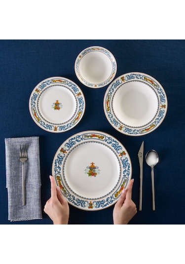 Karaca Forever Bone Vase 24 Parça 6 Kişilik Yemek Takımı Renkli