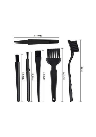 Wellhise Antistatik Plastik Fırça Seti 6 Parça