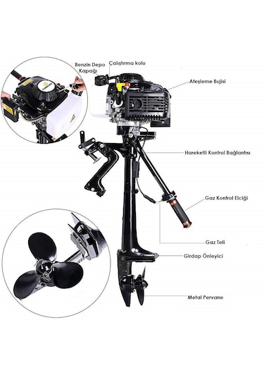 Tomking Tk144fc Dıştan Takma Bot Motoru 4 Zamanlı