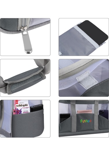 Funadd Portable Breathable Pet Bag Outdoor Shoulder Tote Bag Grey