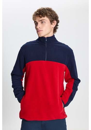 Ac&Co / Altınyıldız Classics Erkek Lacivert-Kırmızı Standart Fit Günlük Rahat Çift Renkli Polar Spor Sweatshirt 4A5221100015LKMS Ac&Co / Altınyıldız Classics Erkek Lacivert-Kırmızı Standart Fit Günlük Rahat Çift Renkli Polar Spor Sweatshirt 4A5221100015LKMS