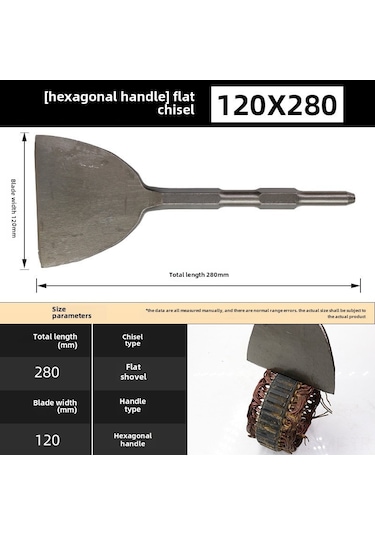 Mufunye Motor Bakır Tel Ayrımı Aleti: Genişletilmiş İnce Uç 120mm Altıgen Saplı Elektrik Çekiçi Kılıcı - Çıkartma Ve Tamir Araçları