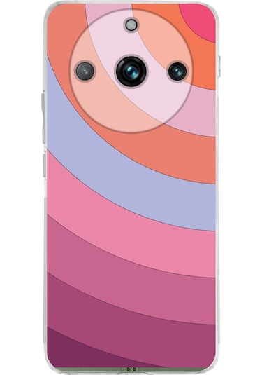 Realme 11 Pro Plusile Uyumlu Renk Cümbüşü 7 Baskılı Kamera Korumalı Şeffaf Kılıf