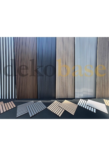 Açık Gri 40x270cm Yeni Nesil Akustik Ahşap Duvar Paneli