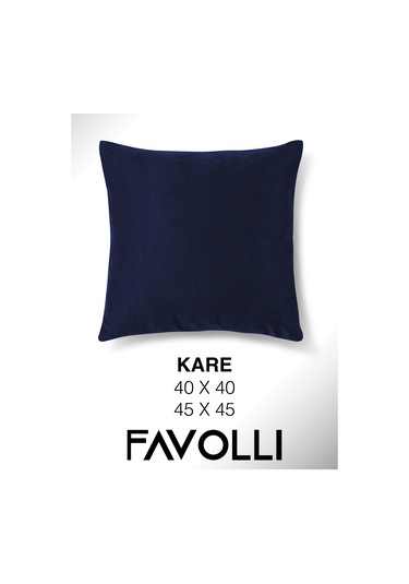 Br Favolli Kadife Dokulu Karanlık Mavi Kırlent Kılıfı Dream Serisi Punch Için Uygun Gizli Fermuar Karanlık Mavi