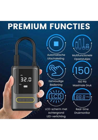 Kablosuz Oto Araç Mini 4000mah 150 Psı Işıklı Oto Hava Kompresörü Ka-760 5365