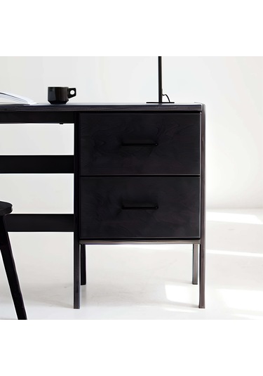 Woodesk Terra Ahşap Çalışma Masası 180x60 Siyah Renk Cpt4640-180 Siyah