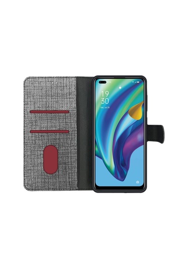 Oppo Reno4 Lite Kilif Fitcase Fabric Kapakli Cüzdanli 514449249