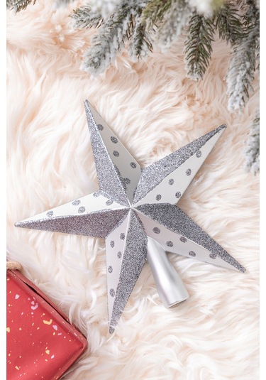Karaca Home New Year Yılbaşı Yıldız Ağaç Başlığı Gümüş 153.09.01.1859