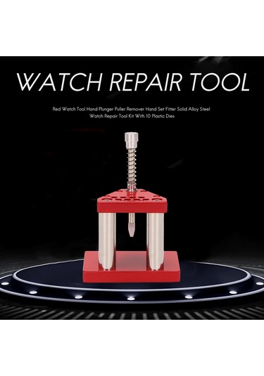 Hha Kırmızı Izle Aracı El Piston Çektirme Sökücü El Seti Tesisatçısı Katı Alaşımlı Çelik Saat Onarım Aracı Kiti İle 10 Plastik Kalıplar