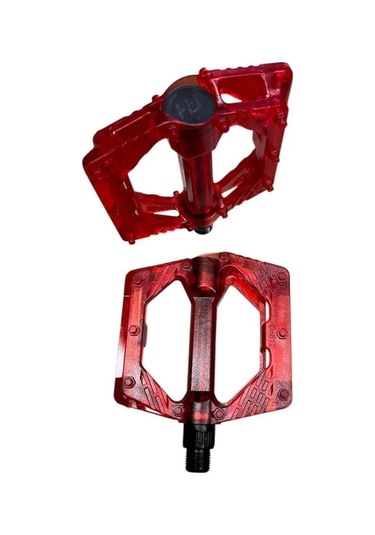 Bike Sky Şeffaf Renkli Platform Geniş Pedal Platform Bisiklet Pedalı Reflektörlü