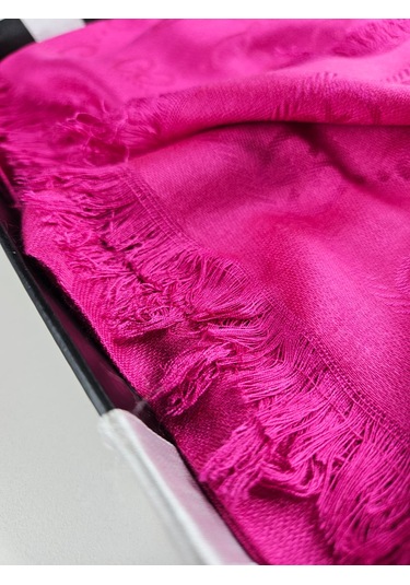 Miorel Scarfs G Desen Çift Taraflı Kaşmir İpek Şal 4 Mevsim Soft Pamuklu Şal Pembe