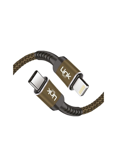Linktech K424 Type-C/Lightning Data/Şarj Kablosu Pd 20W 3A 1Mt