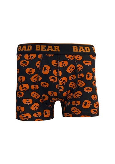 Bad Bear Pumpkin Siyah Balkabağı Desenli Erkek Boxer - L