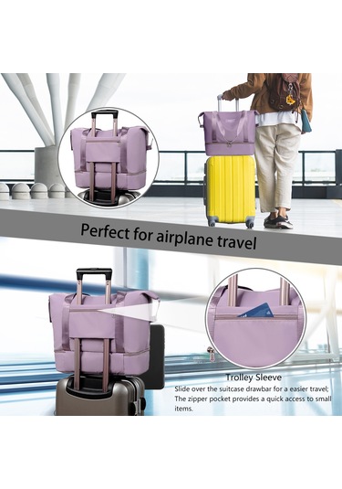 Geeksen Mavi Oxford Kumaş İki Kollü Seyahat Çantası, Su Geçirmez, Büyük Kapasite, Spor Ve Seyahat İçin, Unisex Tasarım Mavi